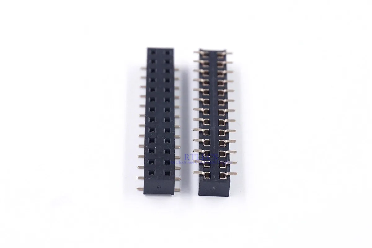 2.54MM PCB Female Header Dual Row SMD /SMT 2x13 26 Pos Insulator Height 5.0  MM Low Profile Straight Board