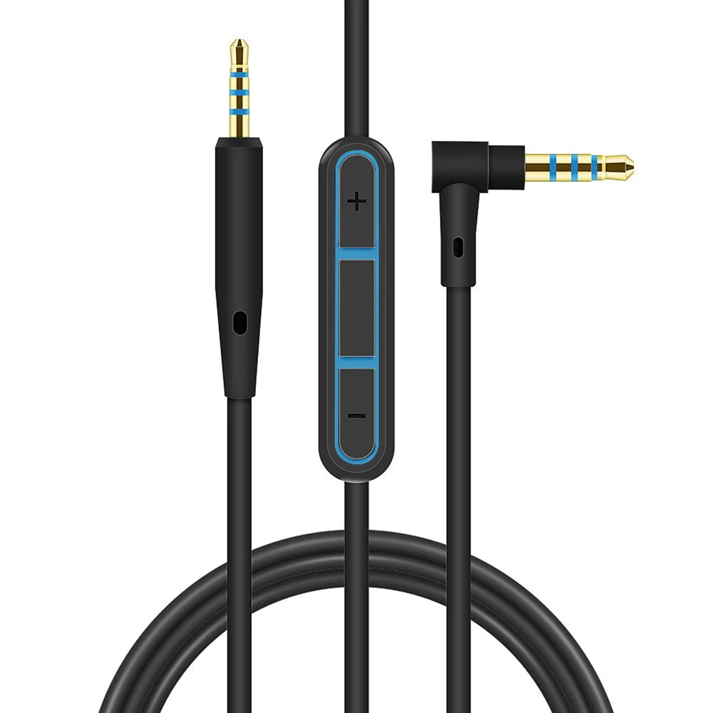 Replaceable Earphone cable with remote control line-in microphone for Bose SoundTrue QuietComfort 25 QC25 OE2 OE2i headphone