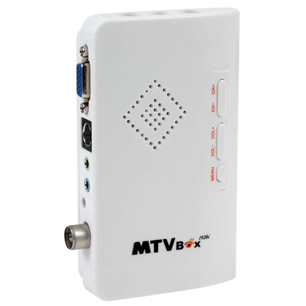 Sintonizador receptor de programa de ordenador Digital, TV BOX con altavoz, compatible con CRT/LCD, Cable de vídeo para Monitor, TV y ordenador, HD externo