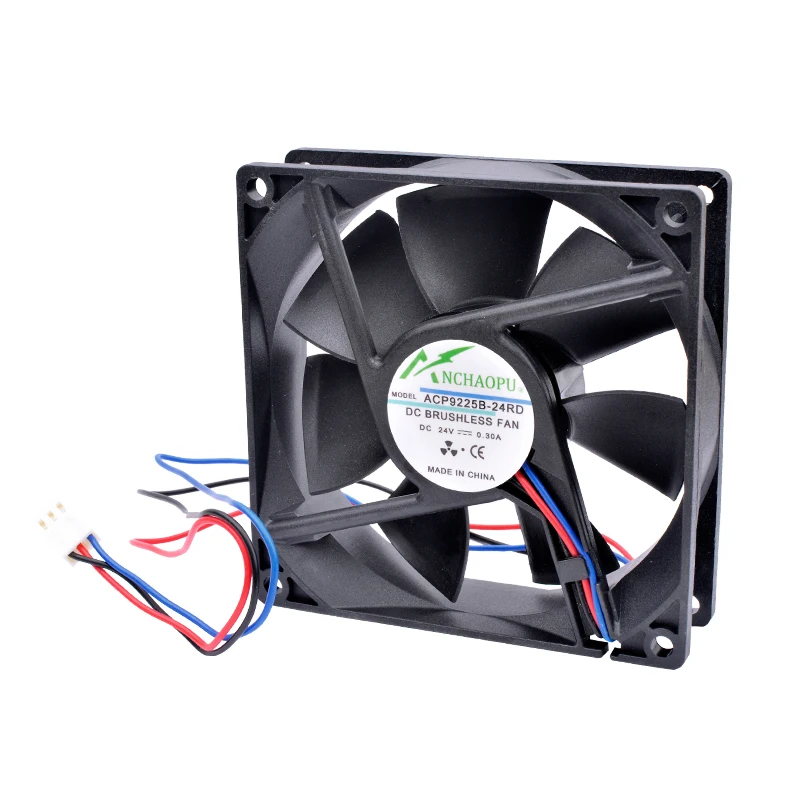 ACP9225B-24RD 9.2cm 92mm fan 92x92x25mm DC24V 0.30A 3 wires RD signal warning function Cooling fan for inverter power supply