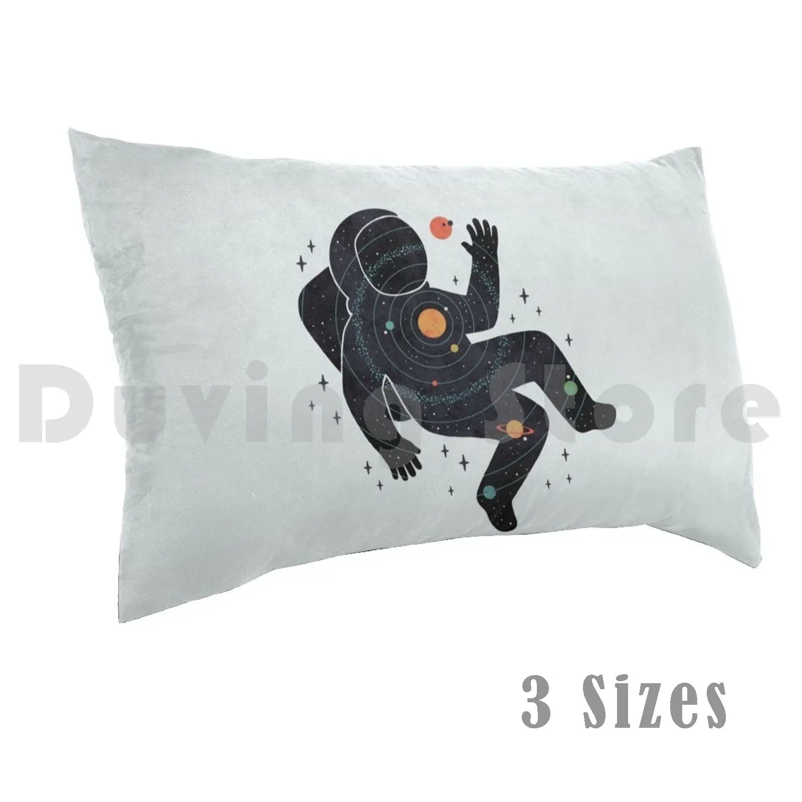 Funda de almohada espacial interior impresa 50x75 The Paper Crane Rick Crane Thepapercrane Cosmos Exploration de viajes espaciales
