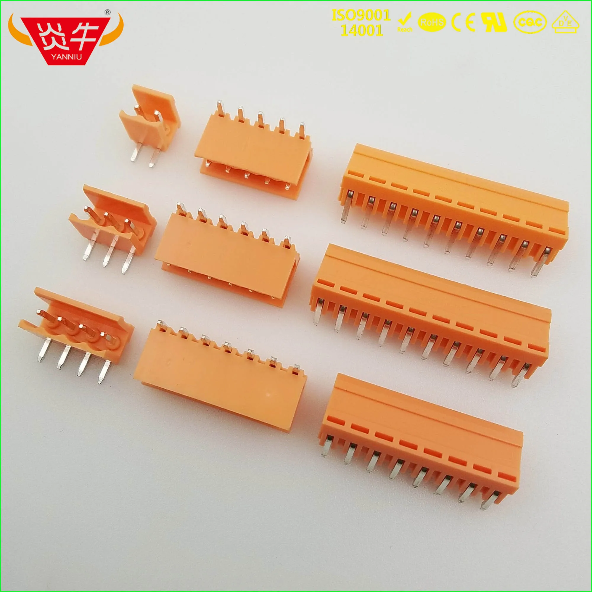 50Pcs HT396R 3.96 2P ~ 12P PCB CONNECTOR PLUG-IN TEMINAL BLOCK 15EDGRC 3.96mm 2PIN ~ 12PIN PHOENIX CONTACT DEGSON KEFA YANNIU