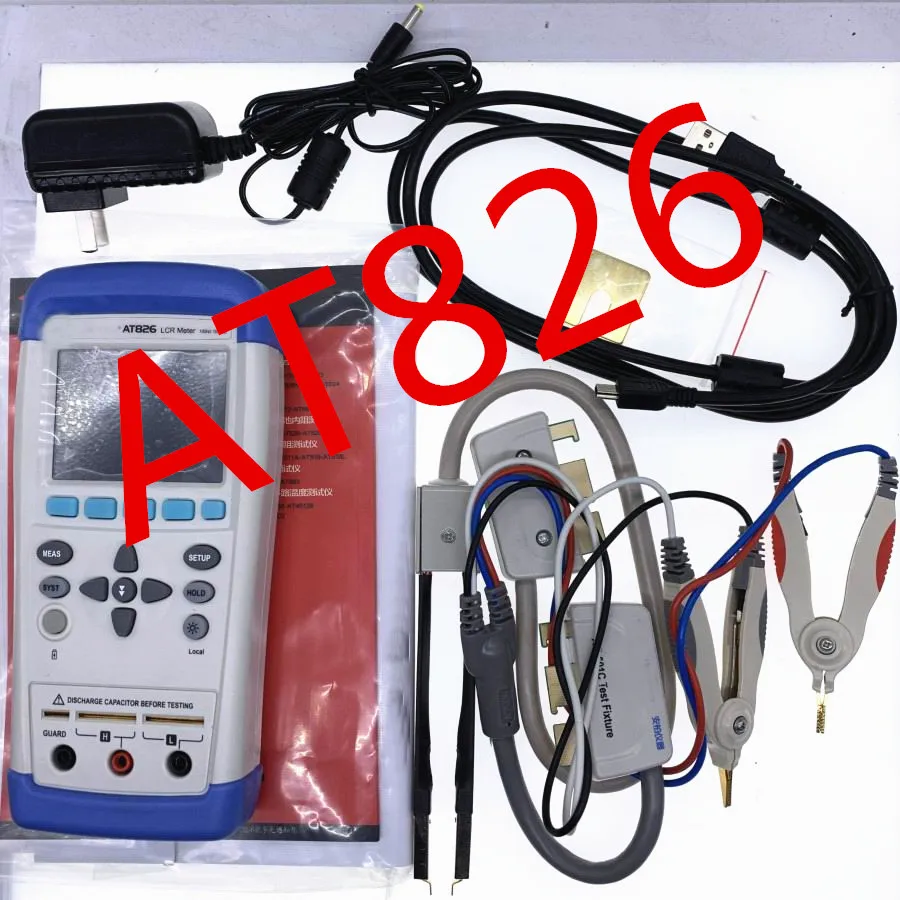 AT826 Handheld USB LCR Digital Meter Inductance Capacitance Resistance Meter Electric Bridge Touchscreen ESR Tester