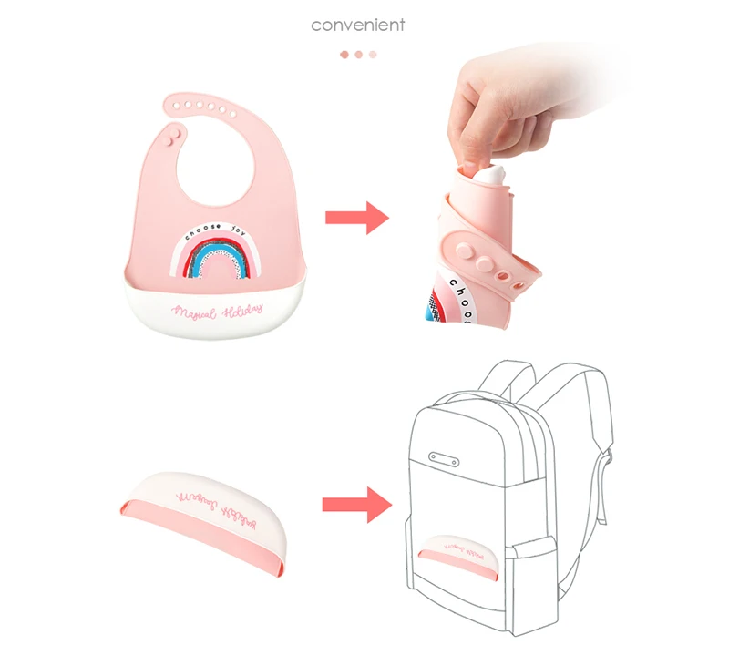 Silikon-Babi-Lätzchen, wasserdicht, Speichel tropfende Bananen-Lätzchen, Cartoon-Lätzchen für Neugeborene, weiche, essbare Schürzen, verstellbarer Spucktuch für Babys – Detail 12