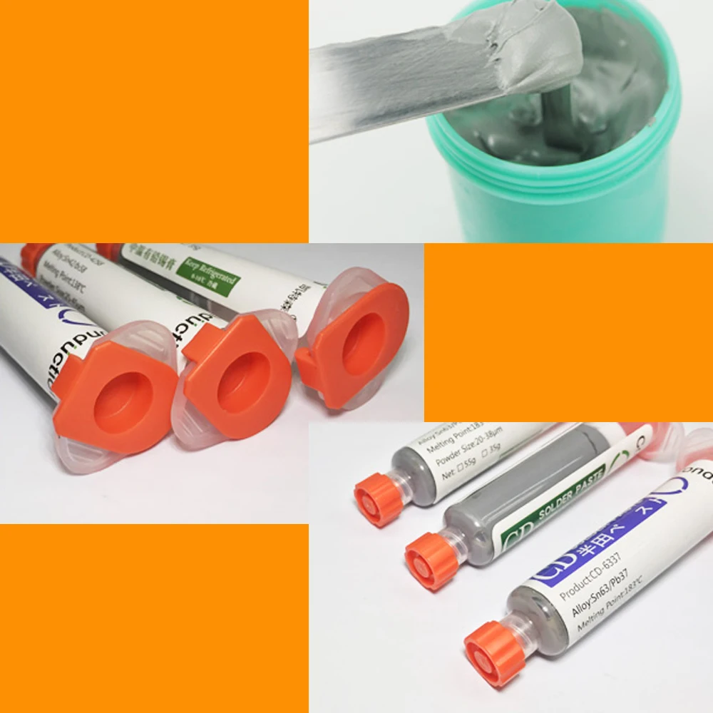 Needle Tube Type Lead-free Low Temperature Solder Paste Sn42Bi58 Melting Point 138℃ SMD PCB BGA LEDRepair Low Temperature 30/55g