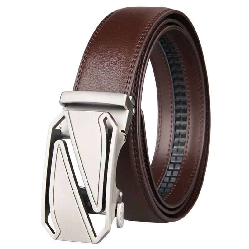 

New Fashion Designer Men Belts Famous Brand Genuine Leather Male Belt Luxury Black Coffee Automatic Buckle Ceinture