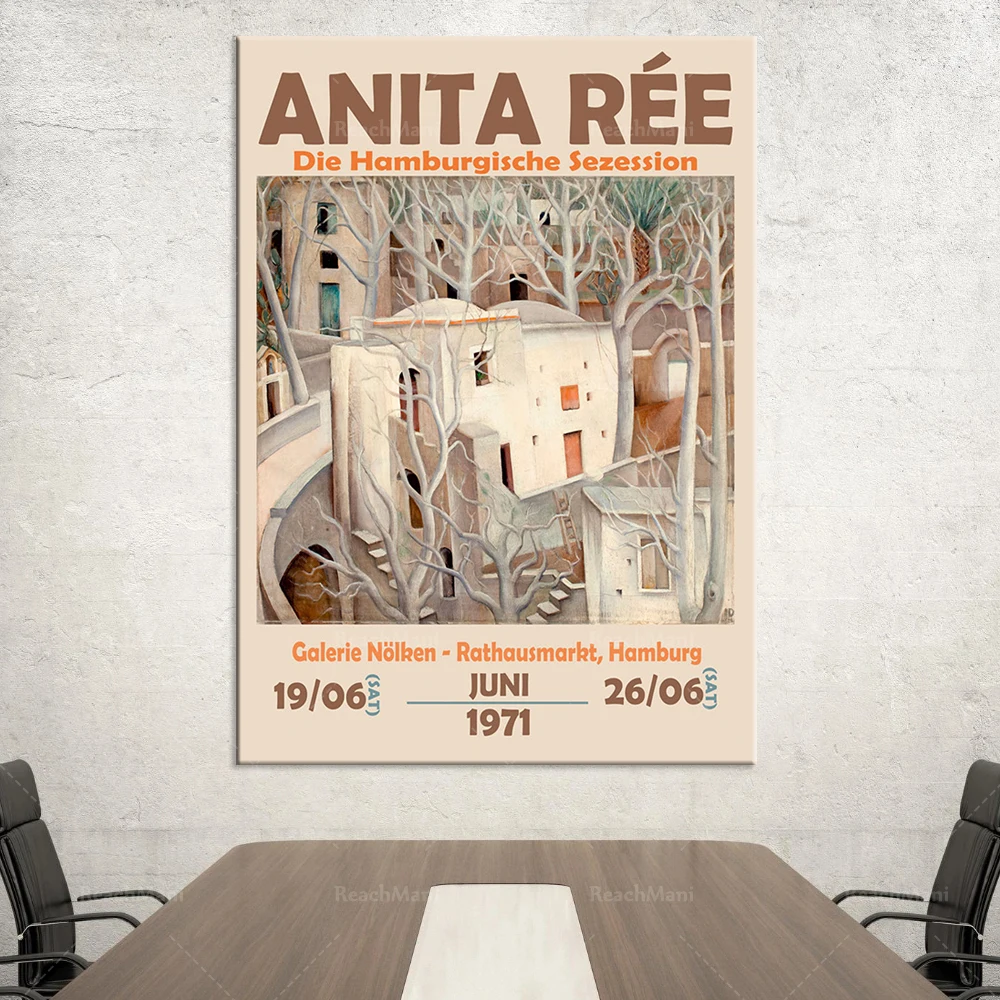 Artist Exhibition Poster Hamburg Anita Ree Print 1971