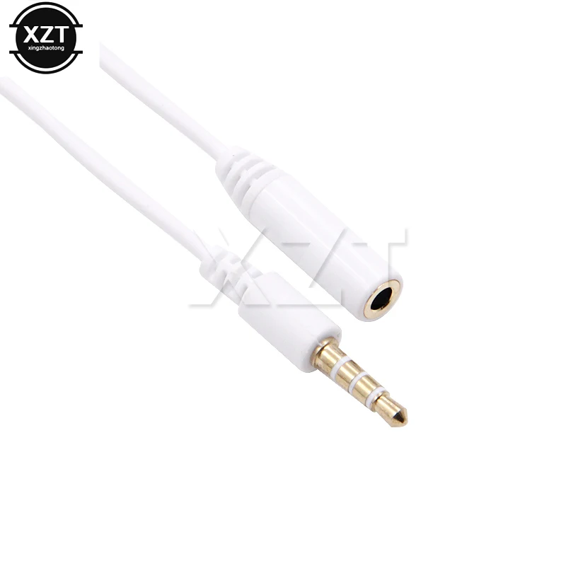 3.5mm 3ft 4 Pole Jack Male to Female Earphone Headphone Audio Extension Cable 1M