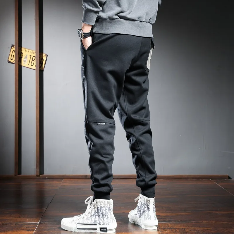 New Black Sweatpants Men Fashion Casual Sweat Pants Streetwear Sports Gym Jogging Tracksuit Drawstring Male Joggers Trousers