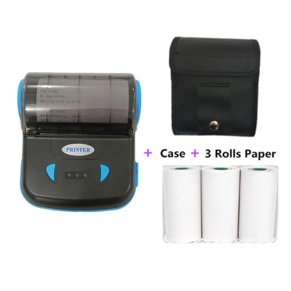 Mini Portable USB Thermal Printer 80mm Bluetooth Thermal Printer POS Receipt Printer Barcode Printer for iOS Android Windows