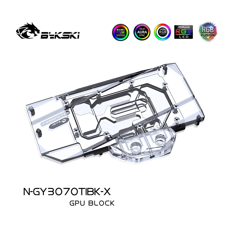 Bykski-tarjeta gráfica de refrigeración por agua, bloque de agua para N-GY3070TIBK-X GPU, para GALAX GeForce RTX 3070 TI OC PC, tarjeta de vídeo