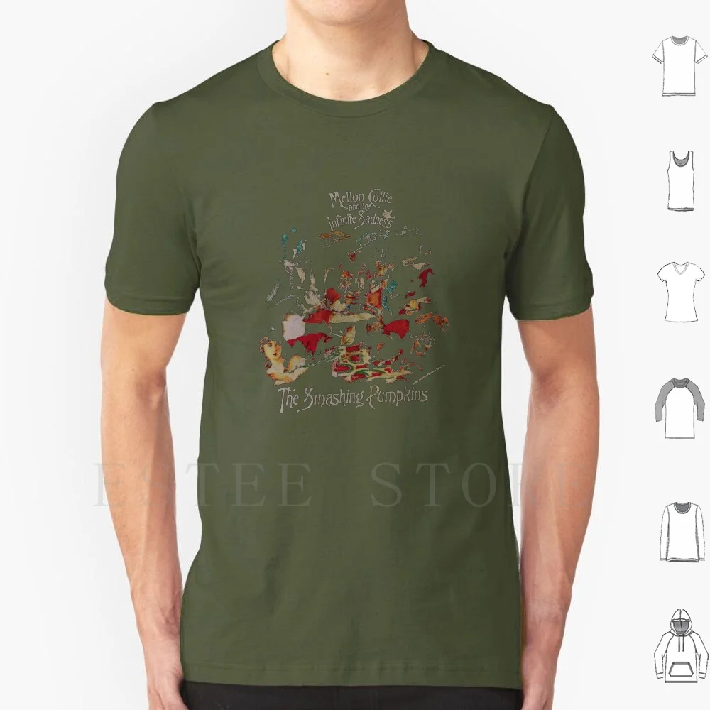 Mellon Collie T Shirt DIY Big Size 100% Cotton Music Album Tour Of The Smashing Classic Pumpkins Retro Vintage Holiday Summer