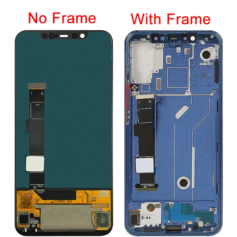 LCD For Xiaomi Mi 8 Display With Frame LCD Touch Screen 6.21\