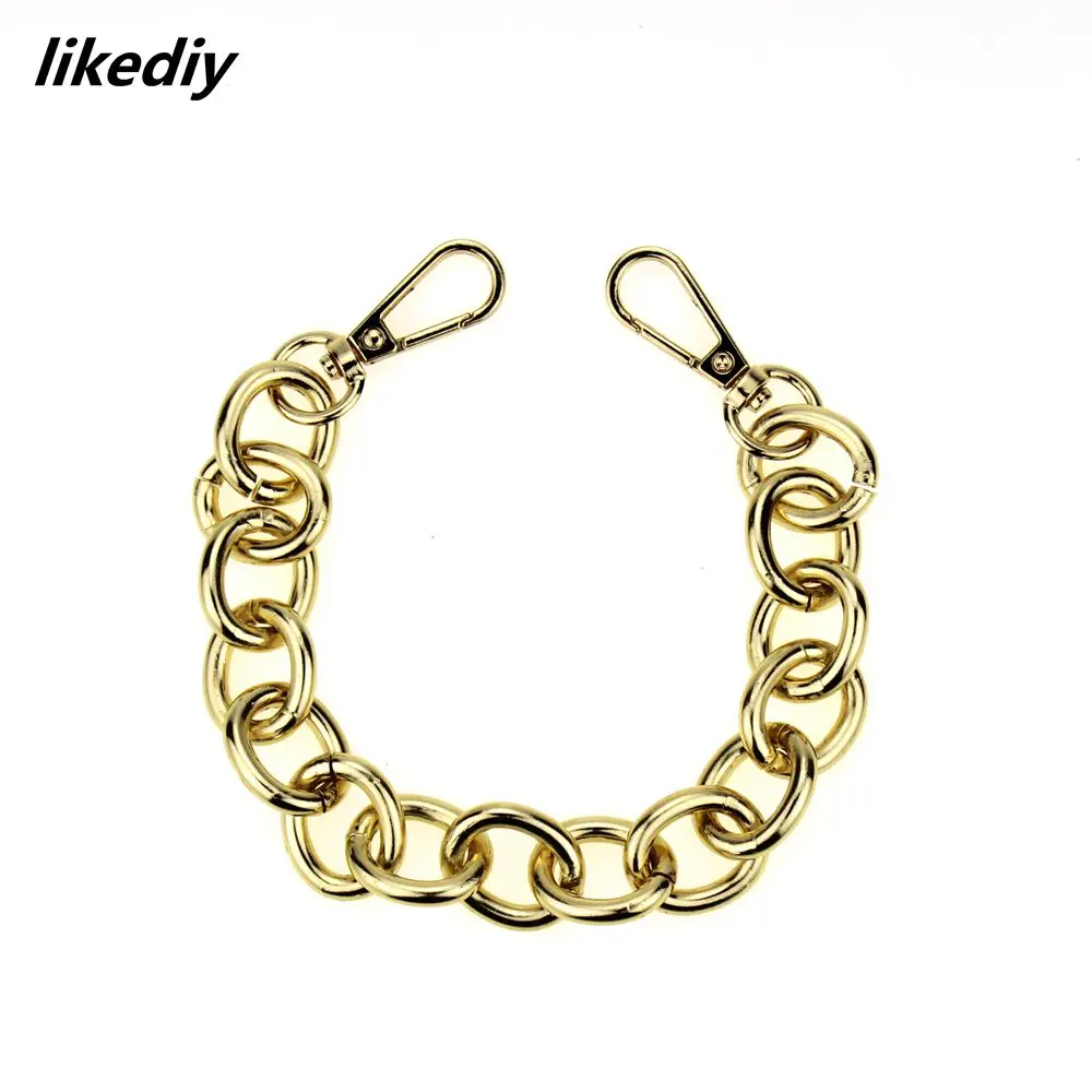 1 Piece About 30 CM O Type Replacement Short Metal Chain For Handbag DIY Bag Strap Accessories Bronze/Silver/Gold/Gun Black
