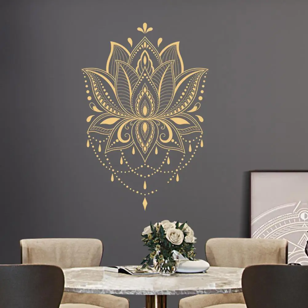 Decal Delicate Mandala Pattern Vinyl Wall Decal Portable Room Decor Sticker новогодние украшения 2022 наклейки на стену наклейки