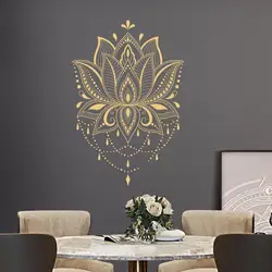 Decal Delicate Mandala Pattern Vinyl Wall Decal Portable Room Decor Sticker новогодние украшения 2022 наклейки на стену наклейки