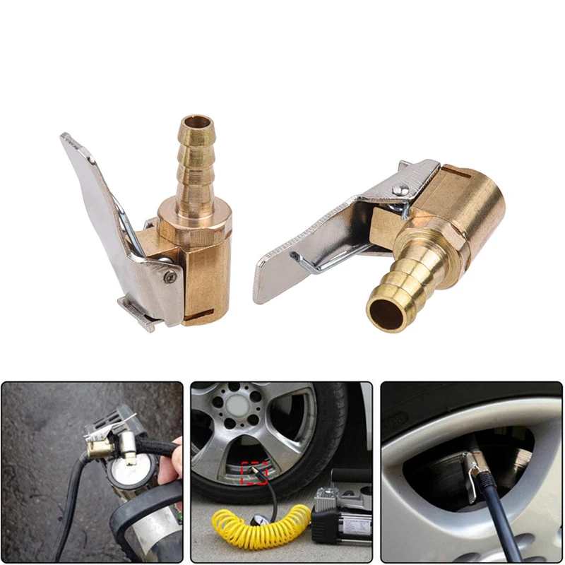 SPEEDWOW 1pcs Auto Air Pump Chuck Clip Car Truck Tyre Tire Inflator Valve Connector Car Accessories 6mm 8mm Clamp High Quality