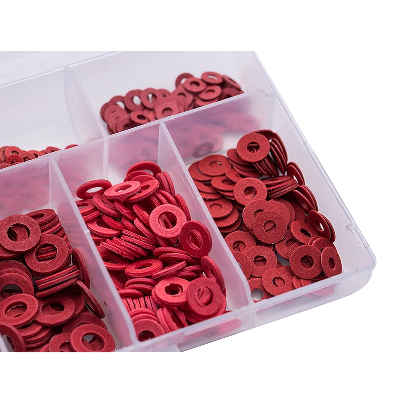 20/50/100/500P M2 M2.5 M3 M4 M5 M6 M8 Flat Pad Insulation Washers Red Paper Meson Gasket Spacer Insulating Spacers For Computer