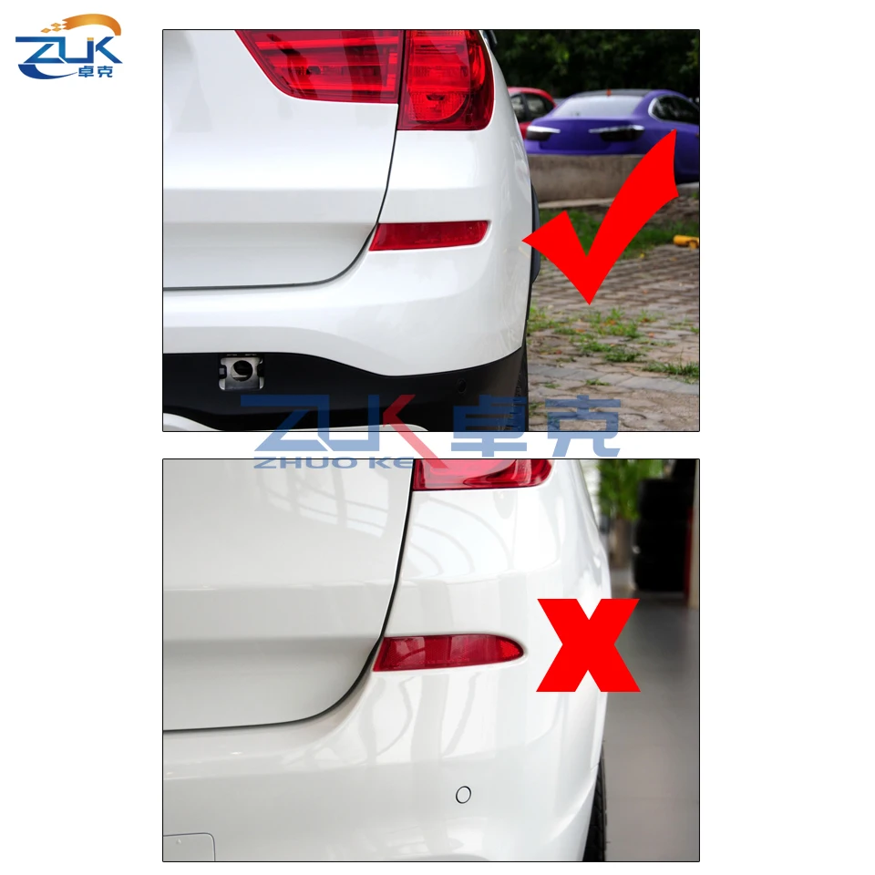 ZUK Car Rear Bumper Reflector For BMW X3 LCI 18d 18i 20dX 20i 28i 35iX F25 2014 2015 2016 2017 63257352209 63257352210