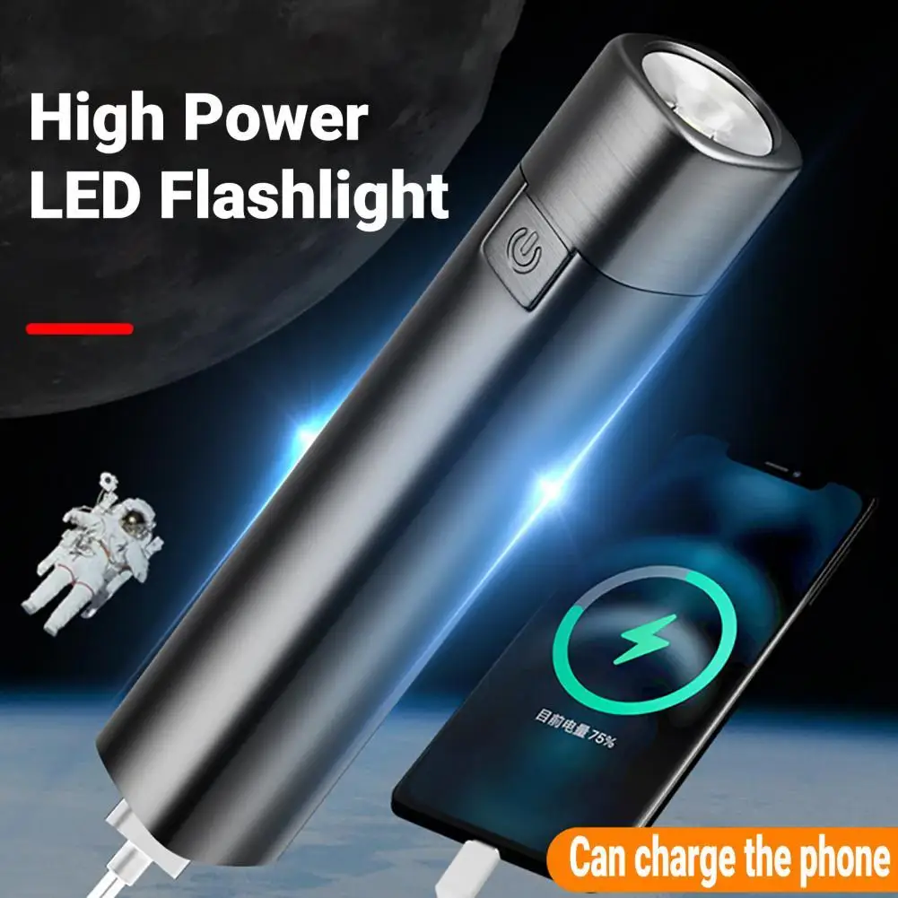 LED Searchlight High Power Multi-modes Portable LED Flashlight Rechargeable Zoom Torch for Camping