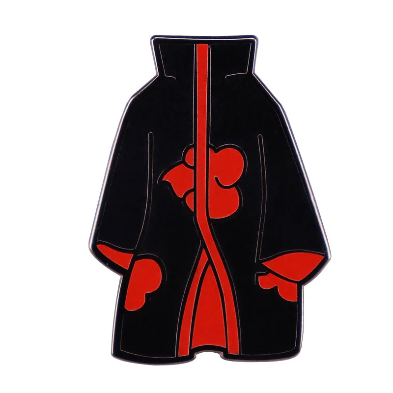 Enamel Pin Nimbus Cloud Black & Red Akatsuki Cloak Badge Brooch Blood Anime Narutos Shippuden Ninja Nostalgic pins