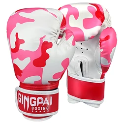 Hot Sale 1 Pair Pink Kids Gift Children Kickboxing Kick Box Training Punching Sandbag Sports Fighting Gloves MMA Boxing Gloves