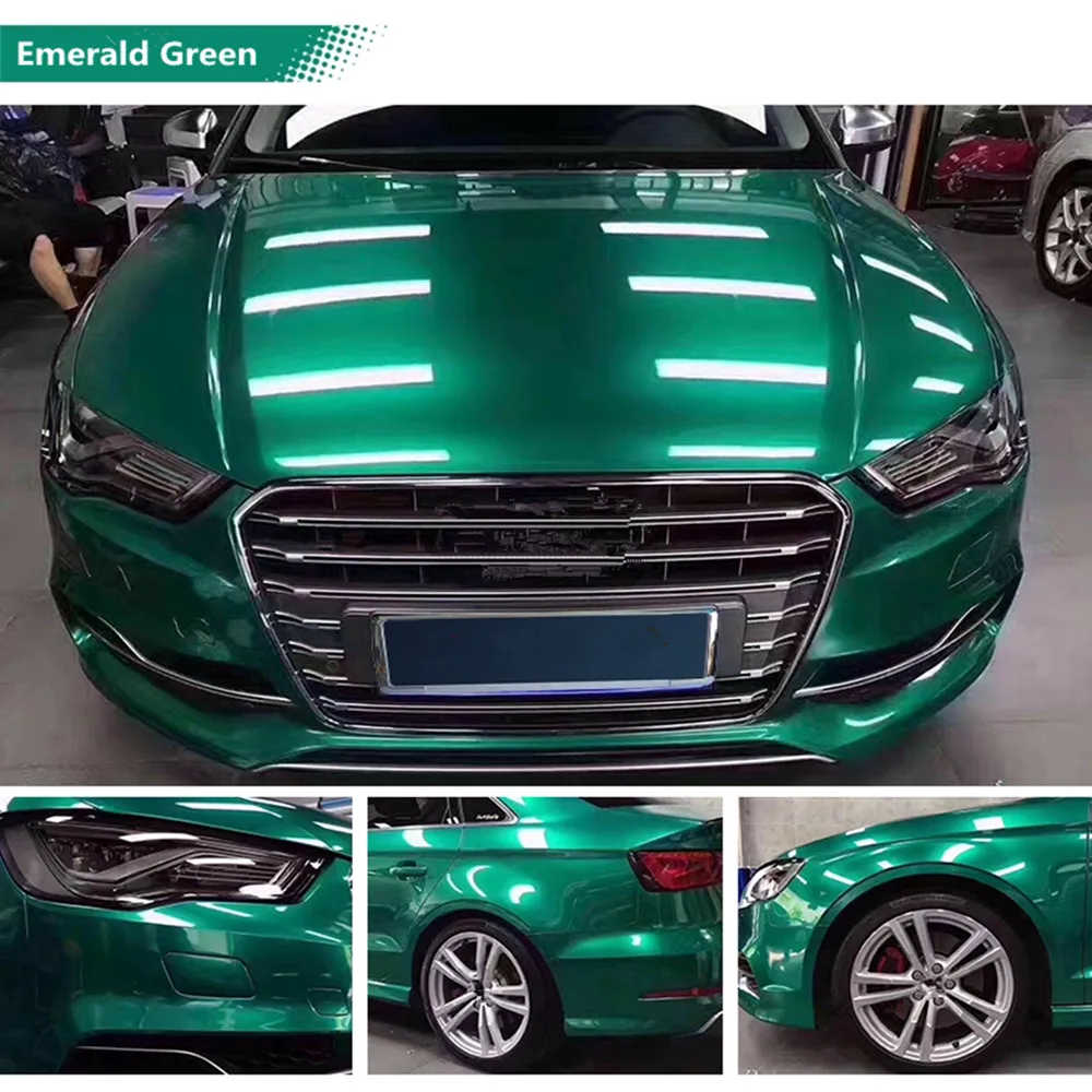 Sunice Metallic Emeral Green Car Wrap Vinyl Self Adhesive Auto Vehicle Body Color Film Vinyl Wrap Roll Sticker