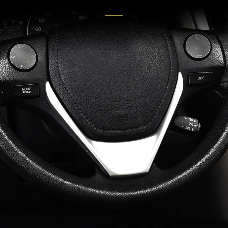 

Fit For Toyota Corolla Accessories 2014-2016 ABS Matte Inner Steering Wheel Decoration Cover Trim Stiker Car styling