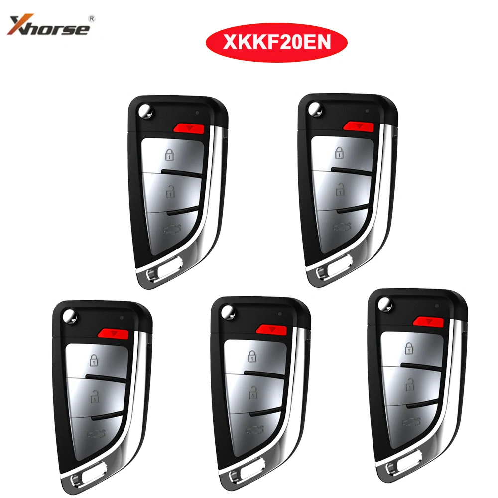 XHORSE XKKF20EN Universal Remote Key  4 Buttons for VVDI Wire Universal For VVDI Key Tool English Version 1/3/5/10PC