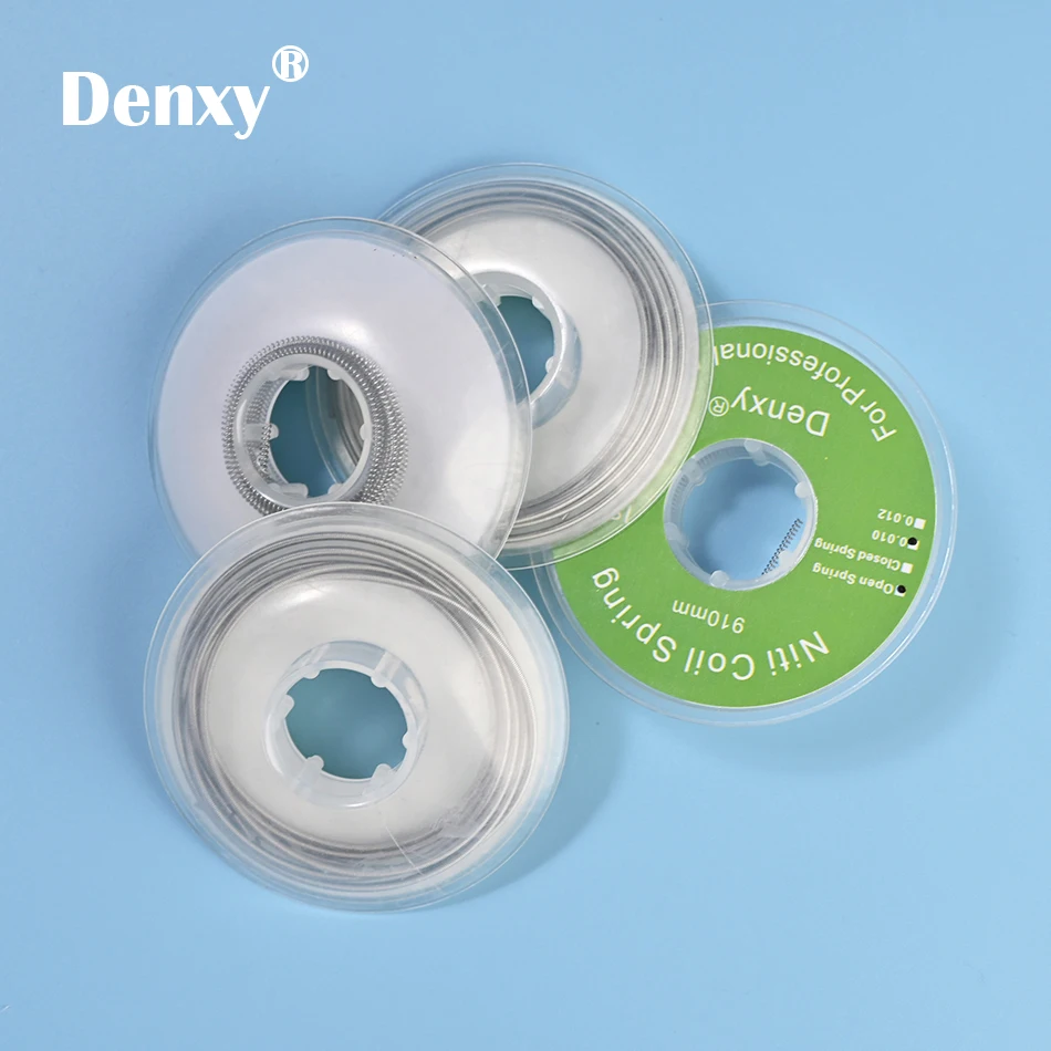 Denxy 4pcs /lot Niti Open spring Closed spring Niti Coil Spring Orthodontic Wires Archwire dentistry Dentist orthodontic bracket