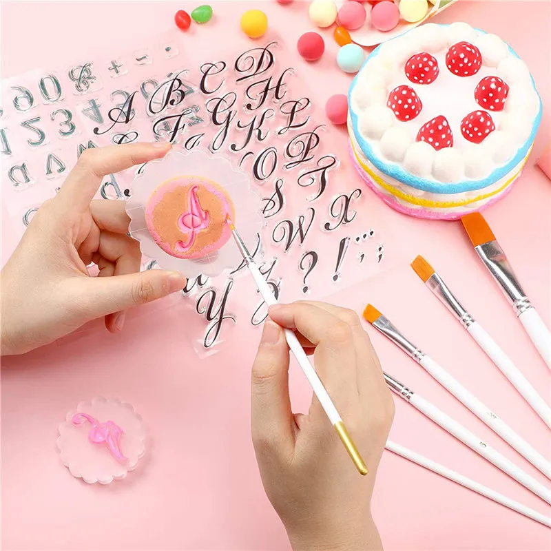 Cake Tool Alphabet Cake Stamp Silicone Mold Letter Stamp Decorating Tools Fondant Embossing DIY Cookie Cutter Pastry Accessories