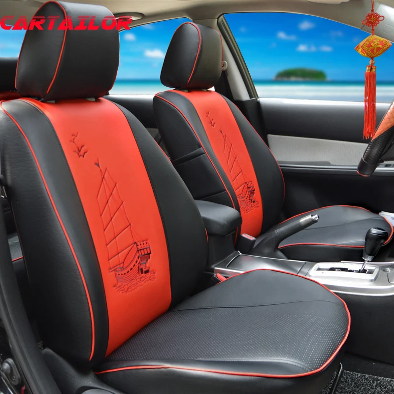 

CARTAILOR Automobiles Seat Covers Cars Accessories for 2011 2012 2013 2008 Hyundai Azera Car Seat Cover PU Leather Seats Cushion