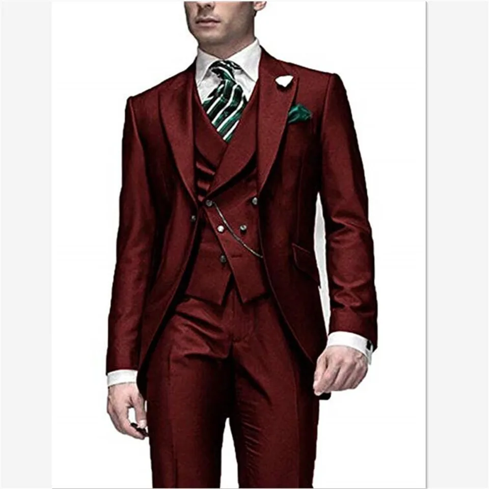 

New Slim Fit Men Suit Designer Formal Dress Party Wedding Costume Tuxedo Costume Homme Men's Suits 3 Piece (Jacket+Pants+Vest)