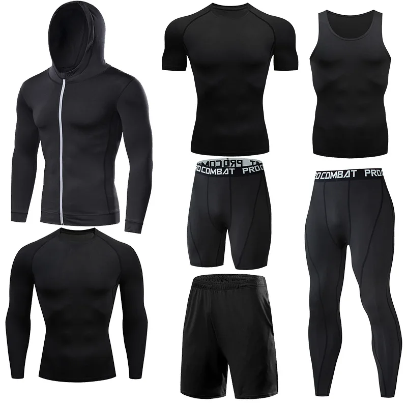 Herren-Lauf-Kompressions-T-Shirts, schnell trocknend, Fußballtrikot, Fitness, eng, Sportbekleidung, Fitnessstudio, Sport, kurzärmeliges Hemd, atmungsaktiv – Detail 29