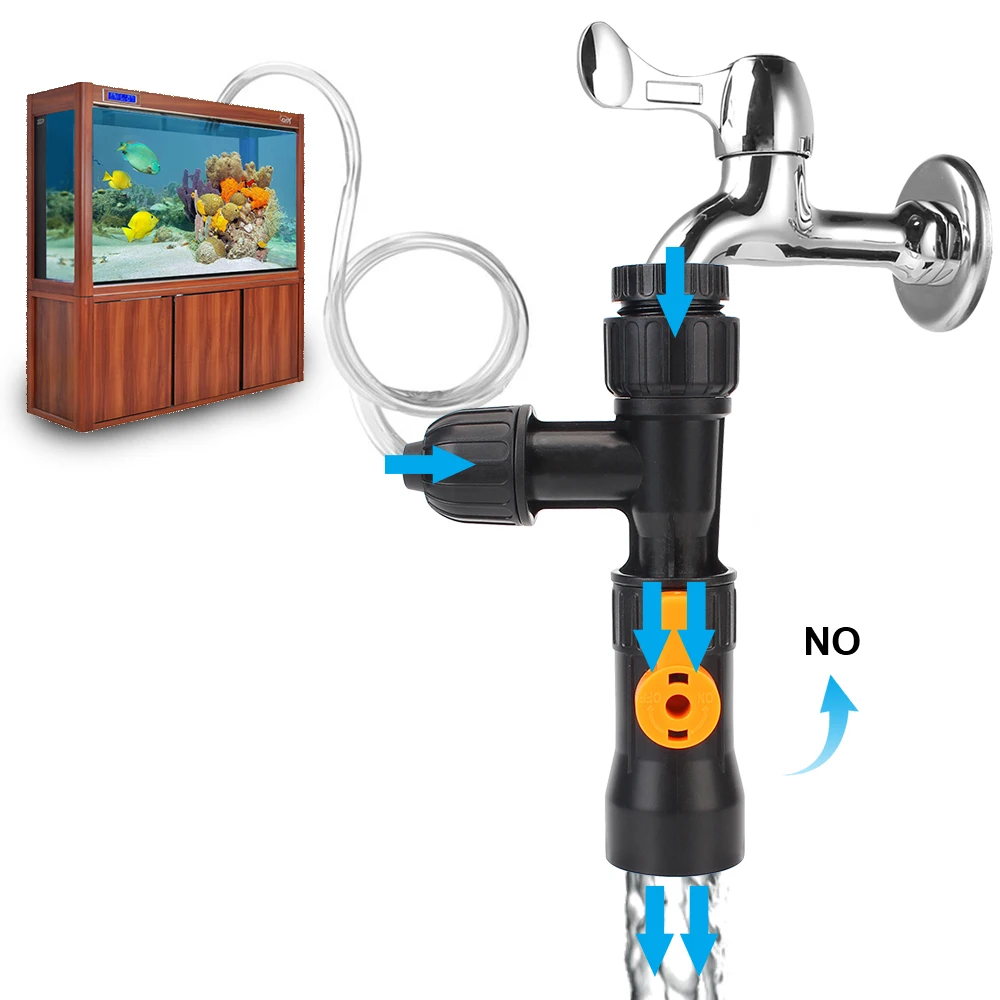 Splitter Watering Connector 3-Way Faucet Type Cleaning Tool Plastic Fish Tank Cleaning Faucet Water Changer Water Changer Pump