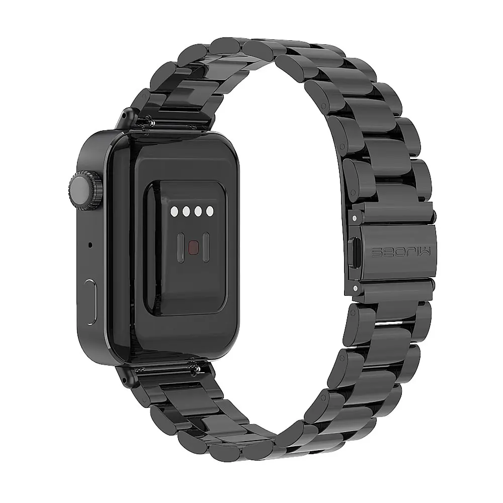 حزام ل Xiaomi مي ووتش الاسوره المعادن الفولاذ المقاوم للصدأ سوار كوريا ل مي ووتش حزام موصل ل مي ووتش اكسسوارات