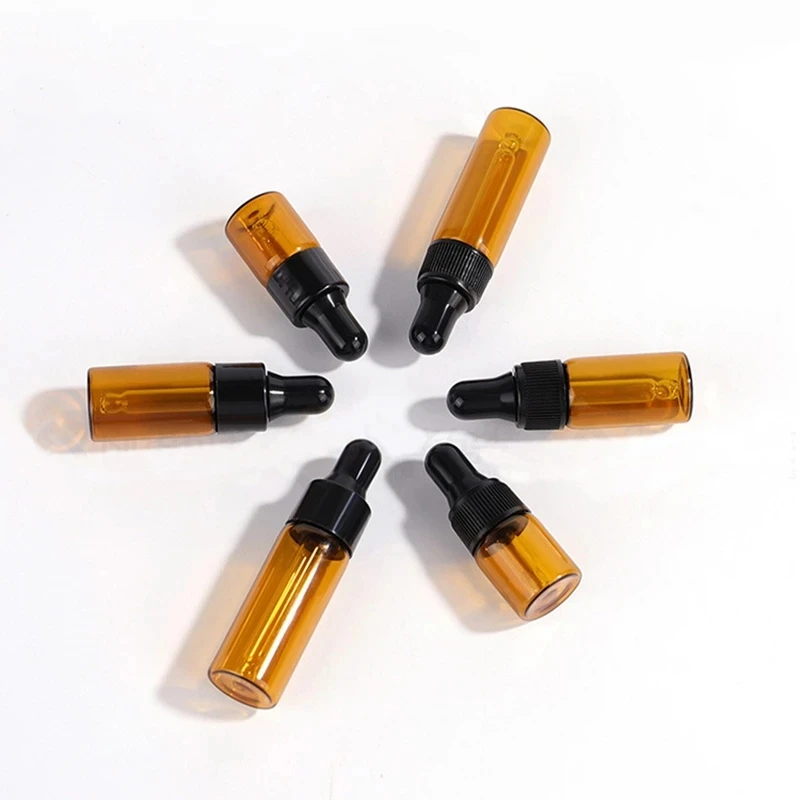 1ml 2ml 3ml 5ml 10ml Glass Essential Oil Aromatherapy Dropper Bottles with Gold Caps Reagent Drop Eye Liquid Pipette Bottle