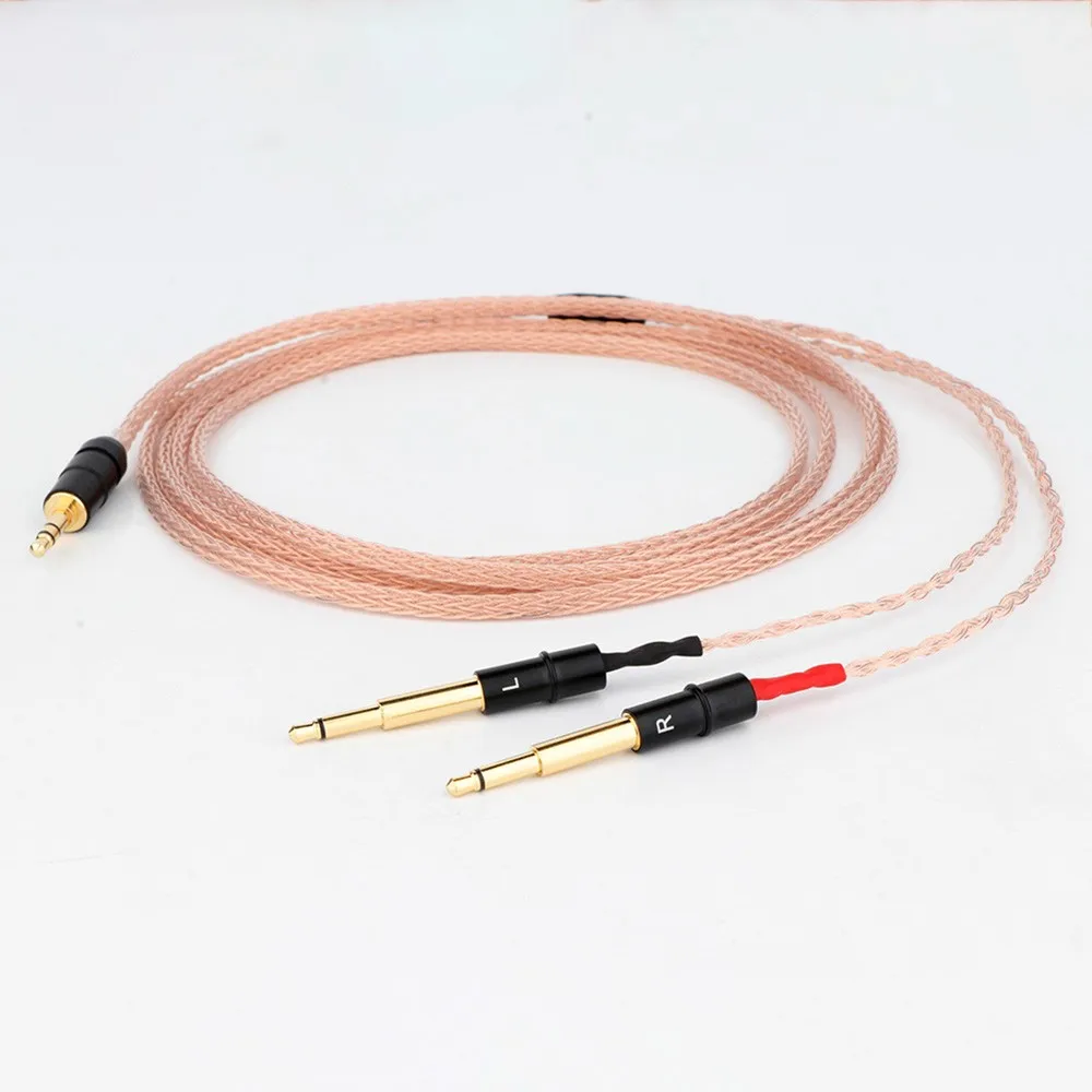 3.5mm Stereo Plug 16Core 7N OCC Earphone Cable For Meze 99 Classics NEO NOIR Headset Headphone cable