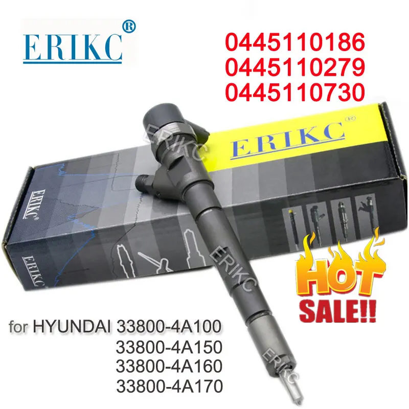 

0445110279 CRDI Diesel Fuel Injector 33800 4A000 for Hyundai Starex Kia 2.5L EU3 0445110186 0445110730