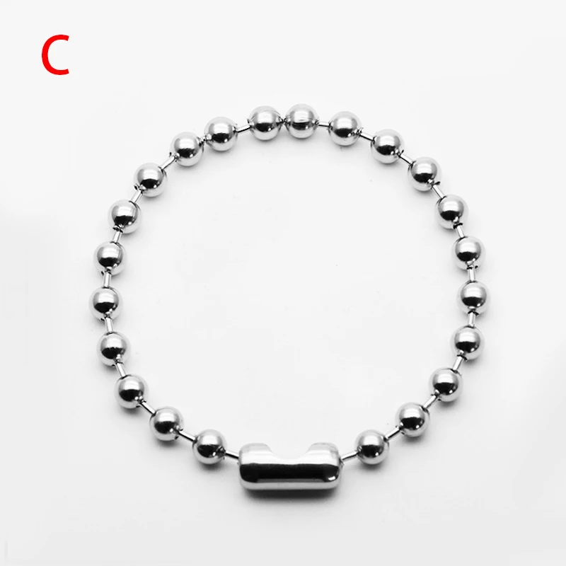 Bracciale con perline rotonde in acciaio inossidabile bracciale moda uomo in acciaio al titanio gioielli nuovi cento accessori coordinati