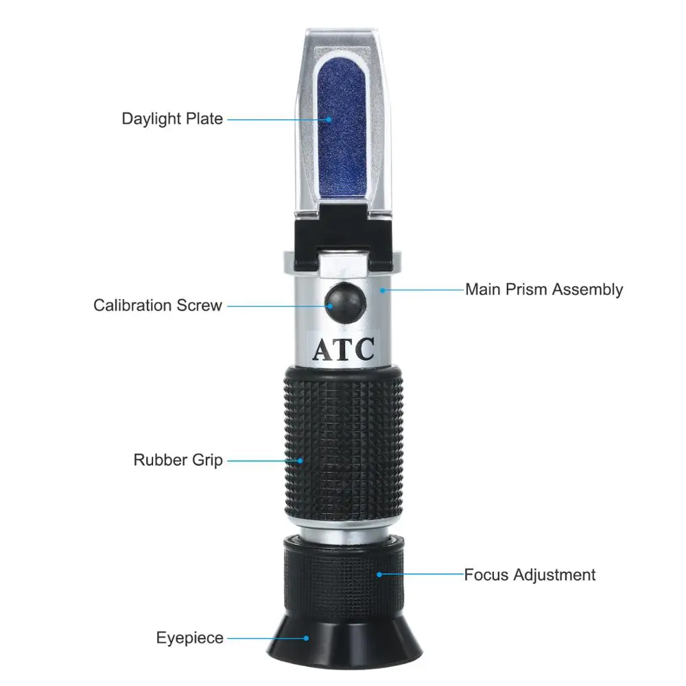 Pet Dog & Cat Rifrattometro Tenuto In Mano di Urina Animale Domestico SG 1.000 ~ 1.050 Rifrattometro Clinico con ATC Proteine Siero o Plasma tester