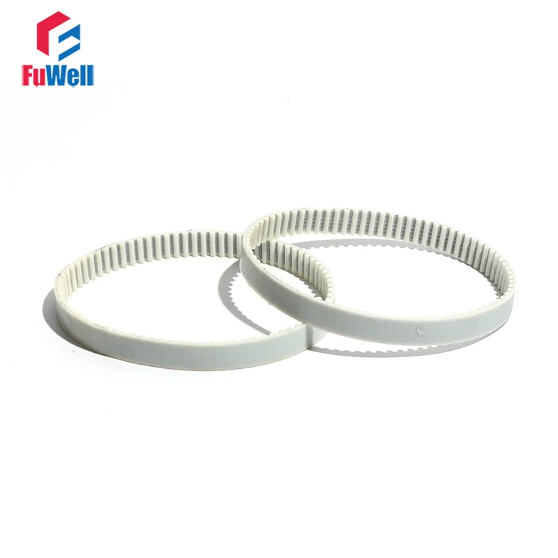 

HTD5M-2700/2710/2720/2740 Timing Belt White PU 15/20/25/30mm Width Pulley Belt Polyurethane Closed Loop Toothed Gear Belt