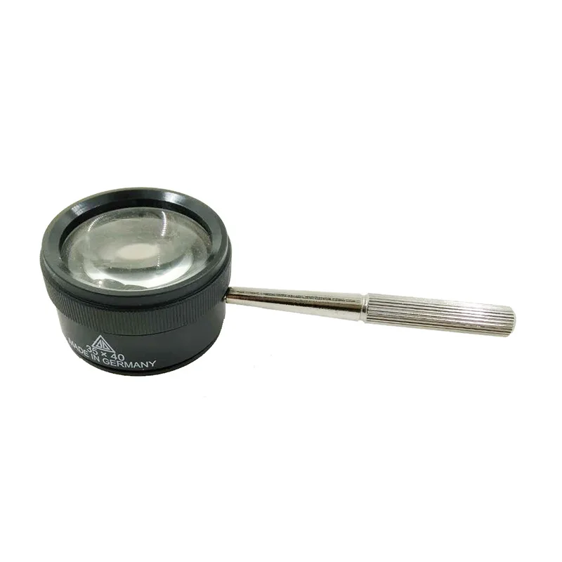 Portátil handheld lupa 35*40mm lidar com avaliação lupa 35x leitura jornal avaliação jóias
