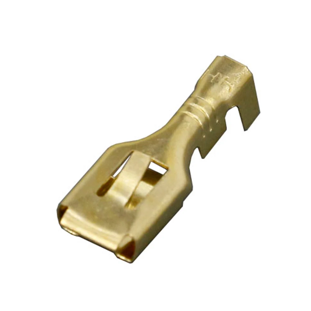 100 PCS 6.3mm Crimp Terminal Automobile connector terminals The Female Plug Terminal Copper