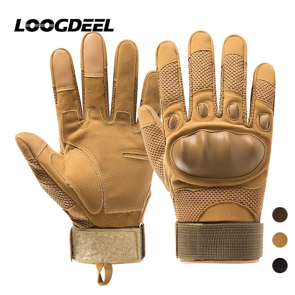 

LOOGDEEL Wearable Mountaineering Gloves Full Finger Warm Anti-slip Anti-cut Tactical Gloves Fitness Sports Mountaineering Gloves