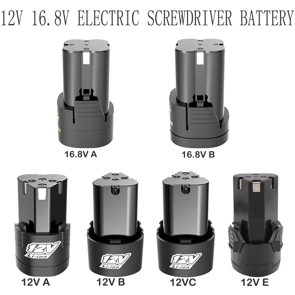 

12V 16.8V Universal Rechargeable Electric Drill Lithium Battery For Cordless Electric Screwdriver Power Tools