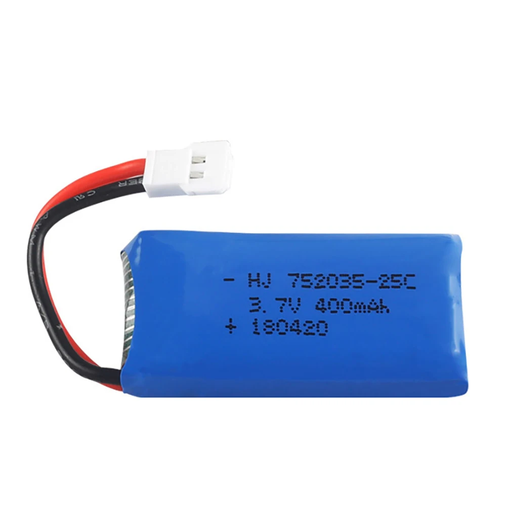 3.7V 400mAh 752035 25C Lipo Battery With 5 IN1 Charger For H31 X4 H107 H6C KY101 E33C E33 U816A V252 RC Drone Spare Parts 2-5pcs