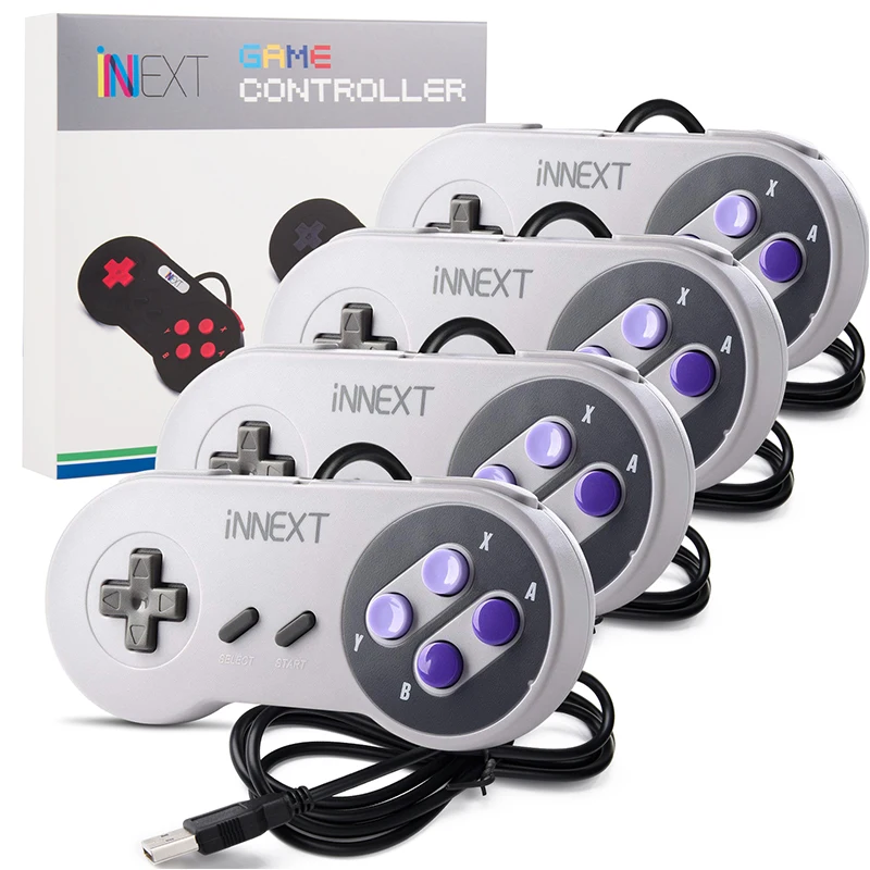 4pcs/lot USB Controller Gamepad Super Game Controller for SNES USB Classic Gamepad Game Controllers for PC MAC Games