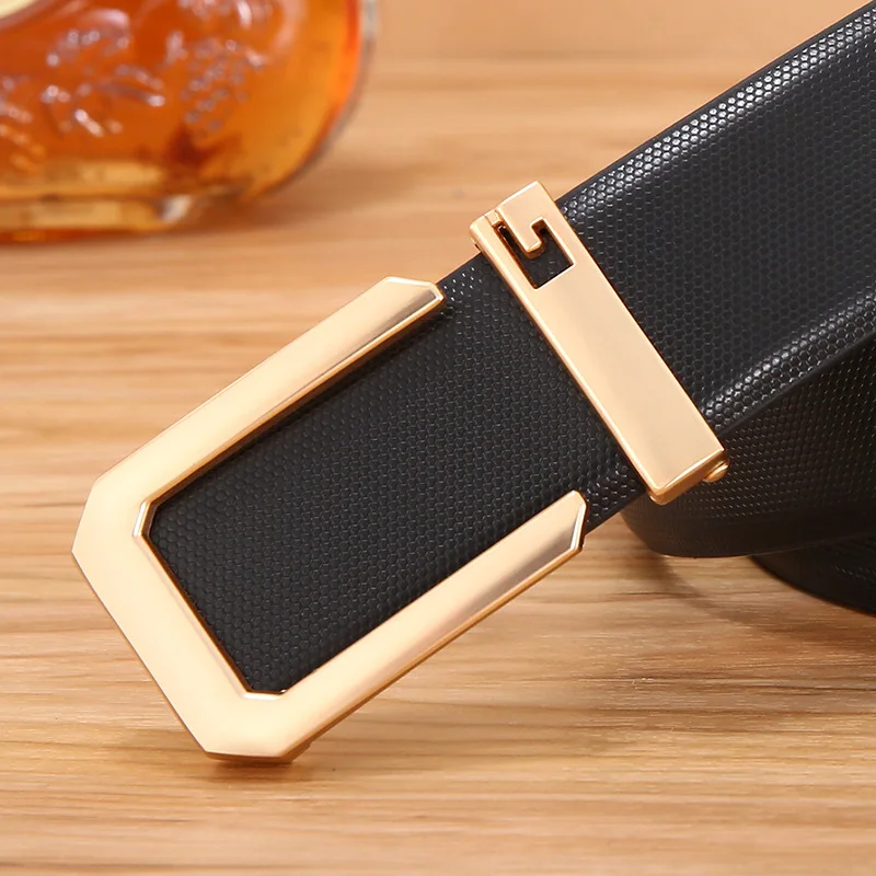 New Luxury Brand Belts Men High Quality Pin Buckle Male Strap Genuine Leather Waistband Ceinture Homme Luxury Fashion 3.3cm G802