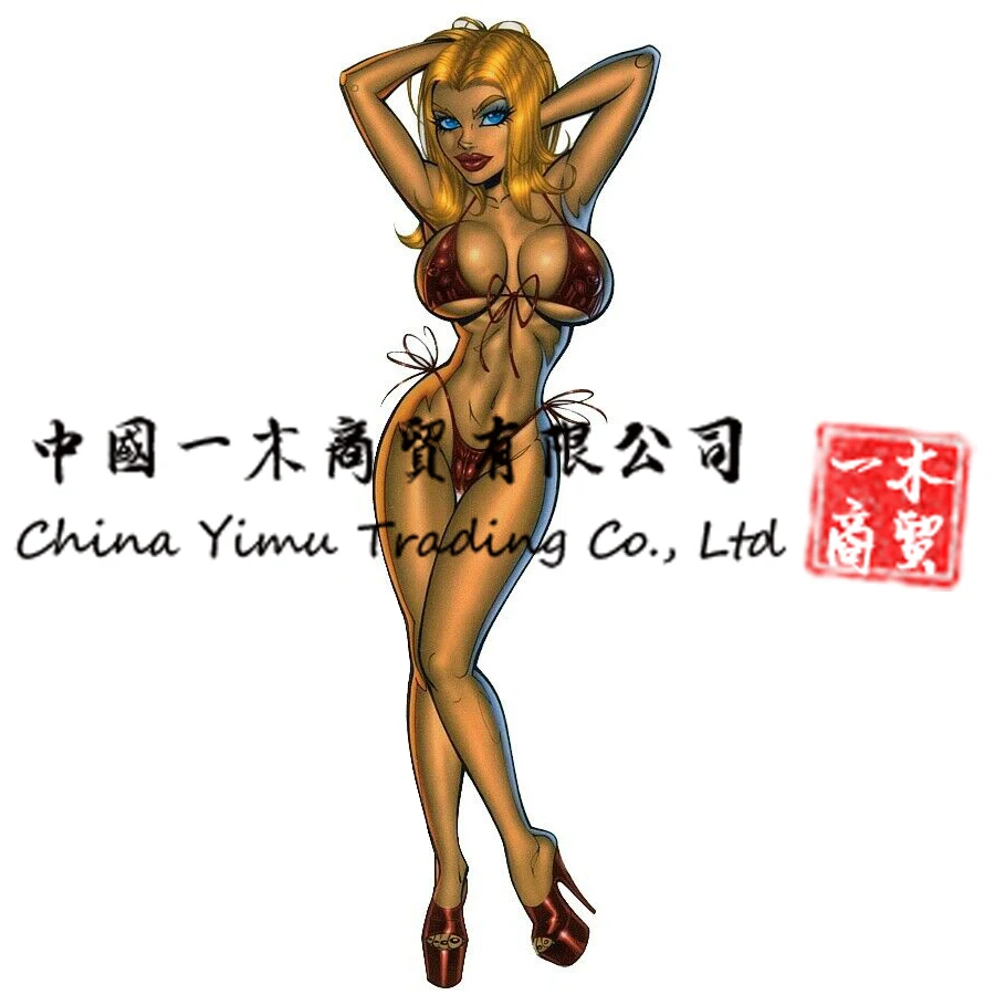 8sexy Pinup Bikini Beach Babe California Girl Vinyl Bumper Sticker Hololive Decal